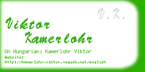 viktor kamerlohr business card